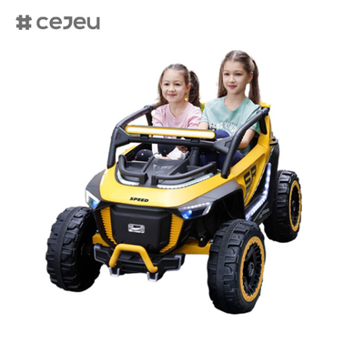 CJ-8809 シッター キッズ UTVカーに乗る 12V7AH*1 4x390モーター2.4G RC,革のシート,音楽,LED,ブルーetooth,USB