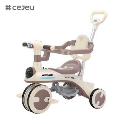 CJ-YT-528 卸売新しい耐久性のある子供用三輪車自転車ベビーカープッシュハンドルサンシェード幼児乗り物のおもちゃチャイルドキャリア屋内