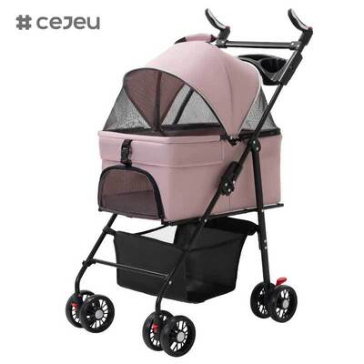 CJ-KBL-CW005 カスタム 折りたたむ 洗える 調整可能な オックスフォード 布 ペット ストロラー 犬と猫のための 持ち運び可能な 外出用 バックパック