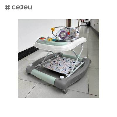 CJ-BST-9308 (WALKER + ROCKER + PUSH) ウォーカー&ロック2対1: 3レベルのリフト&セーフグリップベース付きのミュージカル・グロー・ライド