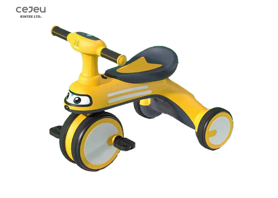 3台2歳児の軽量の黄色のための1台の子供の三輪車に付き