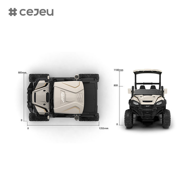 CJ-5189 12V 2人乗り キッズ UTVカー, 10AH 電動車 トラックカー 2x550W モーター,おもちゃゴルフクラブ