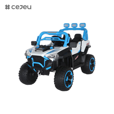 CJ-6187 12V 2人乗り キッズ UTVカーに乗る 4.5AH 電動車 トラックカー 2x390W モーター,USB,MP3,音楽,ブルーテッド