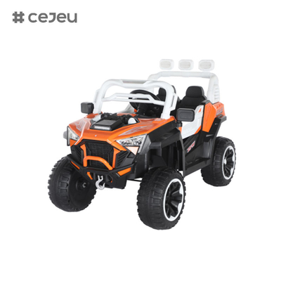 CJ-6187 12V 2人乗り キッズ UTVカーに乗る 4.5AH 電動車 トラックカー 2x390W モーター,USB,MP3,音楽,ブルーテッド