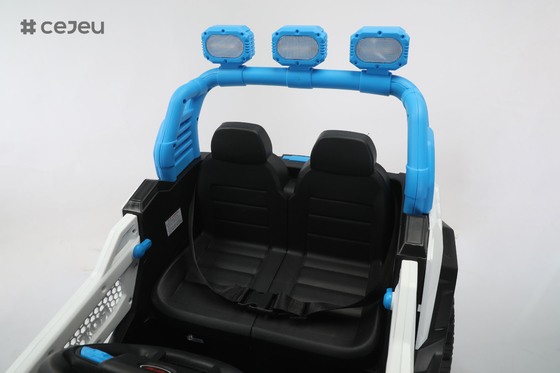 CJ-6187 12V 2人乗り キッズ UTVカーに乗る 4.5AH 電動車 トラックカー 2x390W モーター,USB,MP3,音楽,ブルーテッド
