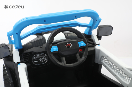 CJ-6187 12V 2人乗り キッズ UTVカーに乗る 4.5AH 電動車 トラックカー 2x390W モーター,USB,MP3,音楽,ブルーテッド