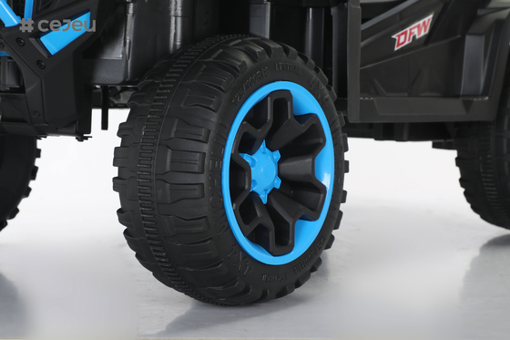 CJ-6187 12V 2人乗り キッズ UTVカーに乗る 4.5AH 電動車 トラックカー 2x390W モーター,USB,MP3,音楽,ブルーテッド