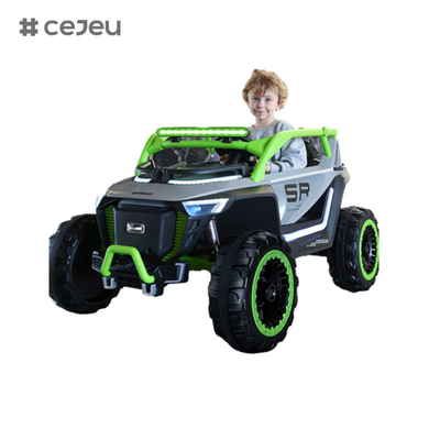 CJ-8809 シッター キッズ UTVカーに乗る 12V7AH*1 4x390モーター2.4G RC,革のシート,音楽,LED,ブルーetooth,USB