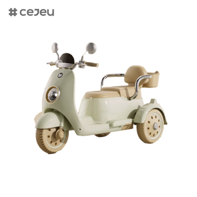CJ-689-2 6V4 一ボタンのスタート/幼稚園機能/USB/ライト/収納箱付き,男の子と女の子のための子供のための電気自動車
