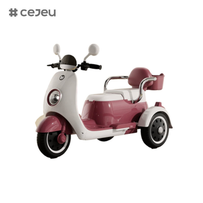 CJ-689-2 6V4 一ボタンのスタート/幼稚園機能/USB/ライト/収納箱付き,男の子と女の子のための子供のための電気自動車