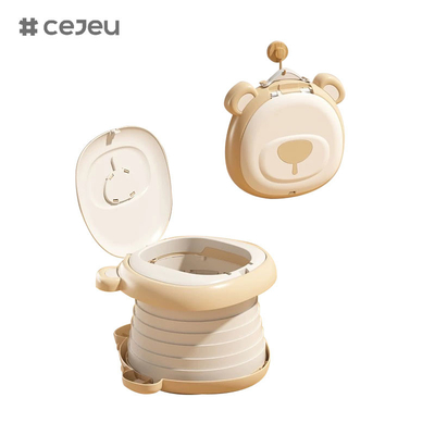 6921 折りたたむトイレ,クマの形,1つの鍵を折りたたむトイレ/携帯トイレ/迅速な保管/清掃が簡単/引線袋付き
