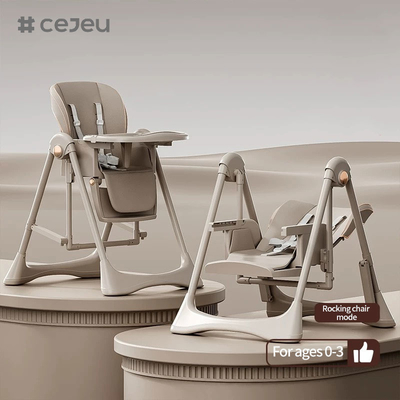 CJ-28,2 1+PP+Swing,灰色/白色/ピンク/ブラウン,四色,パッケージサイズ64*31*57cm,信頼性と安全性のある赤ちゃんハイチェア