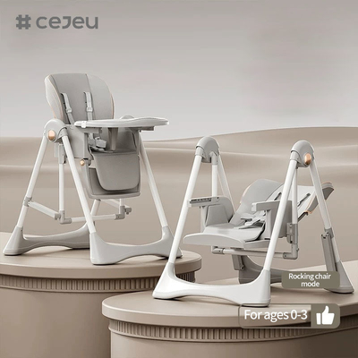 CJ-28,2 1+PP+Swing,灰色/白色/ピンク/ブラウン,四色,パッケージサイズ64*31*57cm,信頼性と安全性のある赤ちゃんハイチェア