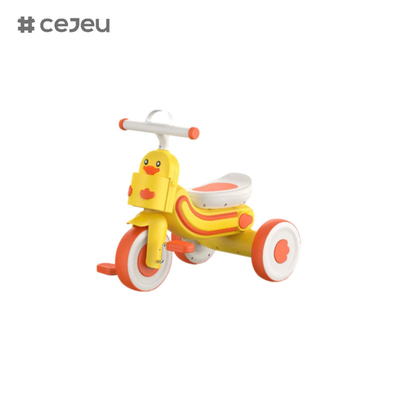 CJ-608,ライト/音楽/三輪,3色,黄色/青/ピンク,ダックリン形三輪車,製品サイズ60*30*49CM
