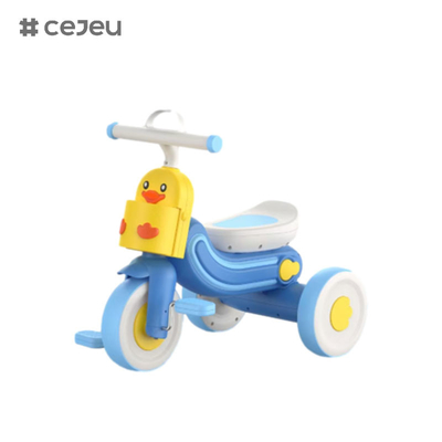 CJ-608,ライト/音楽/三輪,3色,黄色/青/ピンク,ダックリン形三輪車,製品サイズ60*30*49CM