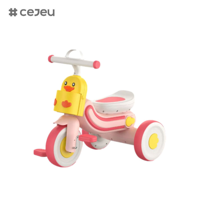 CJ-608,ライト/音楽/三輪,3色,黄色/青/ピンク,ダックリン形三輪車,製品サイズ60*30*49CM