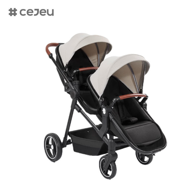 CJ-PSD-S600T 新デザイン 折りたたむ 可離し式 ダブル ベビー プロム ツイン スローラー 0-3 歳の赤ちゃん