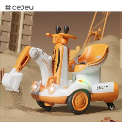 CJ-HB-919 新品 2 in 1 キッズ エレクトリック バランスカー /360度回転 キッズ 掘削機 車用掘削機に乗る