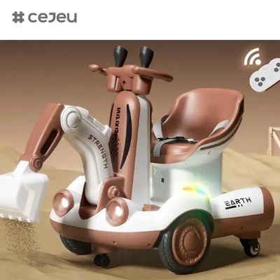 CJ-HB-919 新品 2 in 1 キッズ エレクトリック バランスカー /360度回転 キッズ 掘削機 車用掘削機に乗る