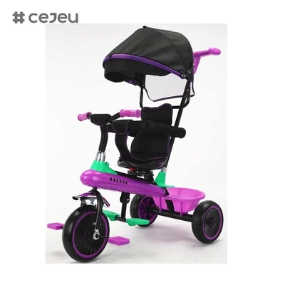 CJ-XSS-NW820 ファンシー キッズ 三輪車 ペダル用 パーツ 青少年の楽しい乗車 傘付き 4 in 1 三輪車 キッズ