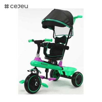 CJ-XSS-NW820 ファンシー キッズ 三輪車 ペダル用 パーツ 青少年の楽しい乗車 傘付き 4 in 1 三輪車 キッズ