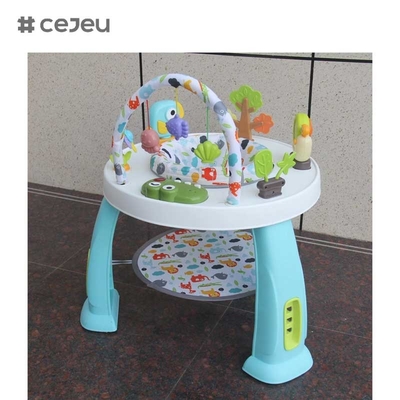 CJ-XTD-901 3イン1 多機能児童活動テーブル ベビーウォーカーと興味深いビルディングブロックセット プラスチックフレーム
