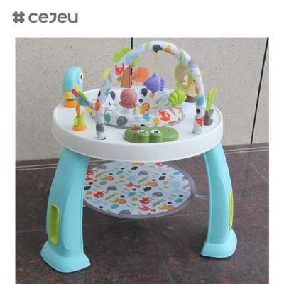 CJ-XTD-901 3イン1 多機能児童活動テーブル ベビーウォーカーと興味深いビルディングブロックセット プラスチックフレーム