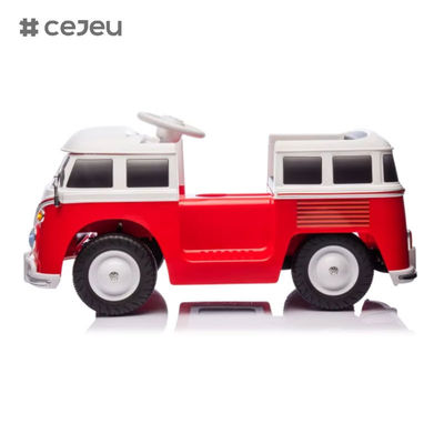 CJ-XB-1128 2025 新しい免許 ID.Buzz ミニバス 電動車 車に乗る赤ちゃん 免許車 フォルクスワーゲン VW バス 電動車に乗る バス 玩具 車 2-4歳