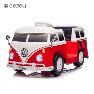 CJ-XB-1128 2025 新しい免許 ID.Buzz ミニバス 電動車 車に乗る赤ちゃん 免許車 フォルクスワーゲン VW バス 電動車に乗る バス 玩具 車 2-4歳