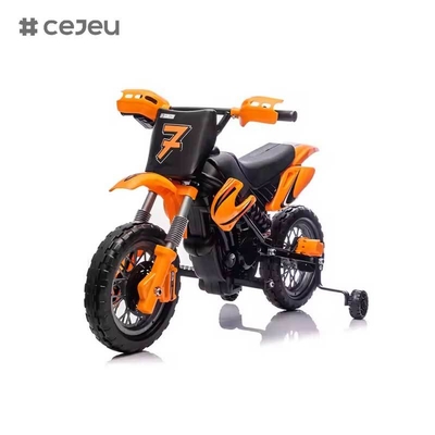 CJ-XB-8015 12Vバッテリー駆動 子供用電動ダートバイク 3～8歳向け 補助輪付き ホーン＆スタートサウンド搭載 En71認証