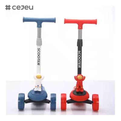 CJ-YLKB-808 2025 ホットセール リトル宇宙飛行士 子供のための電気スクーター 3 PUホイールライトと音楽 スプリングで安価なダンス製品
