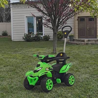 CJ-FLBB-991 調整可能な子供用電気自動車 - ハンドル付き四輪型オフロード車両 電気自動車