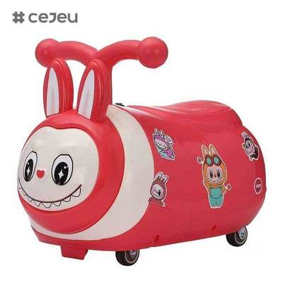 CJ-SL-616 子供向け 可愛い室内電動乗用車 プラスチック製 ステアリングホイール スイングカー スライディング機能
