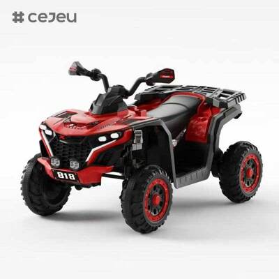 CJ-YME-818 New Battery Operated Electric Ride-On Stroller for Kids 2-4 Years Boys Plastic Push Handle with 4 Wheels for Kids