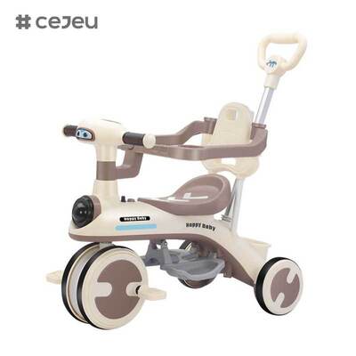 CJ-YT-528 卸売新しい耐久性のある子供用三輪車自転車ベビーカープッシュハンドルサンシェード幼児乗り物のおもちゃチャイルドキャリア屋内