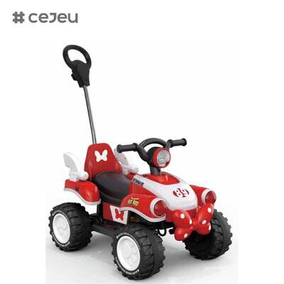 CJ-FLBB-712 2歳から4歳のベビーキッズライドオンプッシュペダルカー、スライド式バッテリー駆動の音楽付き子供用