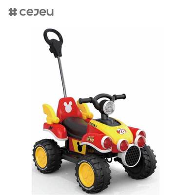 CJ-FLBB-712 2歳から4歳のベビーキッズライドオンプッシュペダルカー、スライド式バッテリー駆動の音楽付き子供用