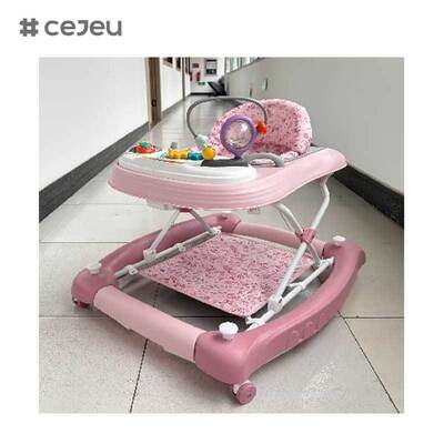 CJ-BST-9308 (WALKER + ROCKER + PUSH) ウォーカー&ロック2対1: 3レベルのリフト&セーフグリップベース付きのミュージカル・グロー・ライド