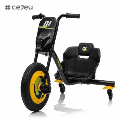 CJ-AHL027 プラスチックシート 2～7歳 バッテリー駆動 ペダルドリフトライドオンカー 屋外用キャスターホイール＆スピン