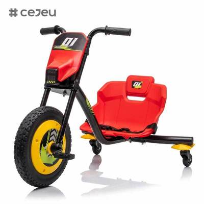 CJ-AHL027 プラスチックシート 2～7歳 バッテリー駆動 ペダルドリフトライドオンカー 屋外用キャスターホイール＆スピン